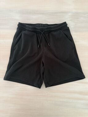 Kids Black Elastic Waist Pull-On Shorts